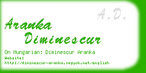 aranka diminescur business card
